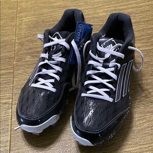Adidas Men's Black Athletic Baseball Low Cleats Shoes Size 9